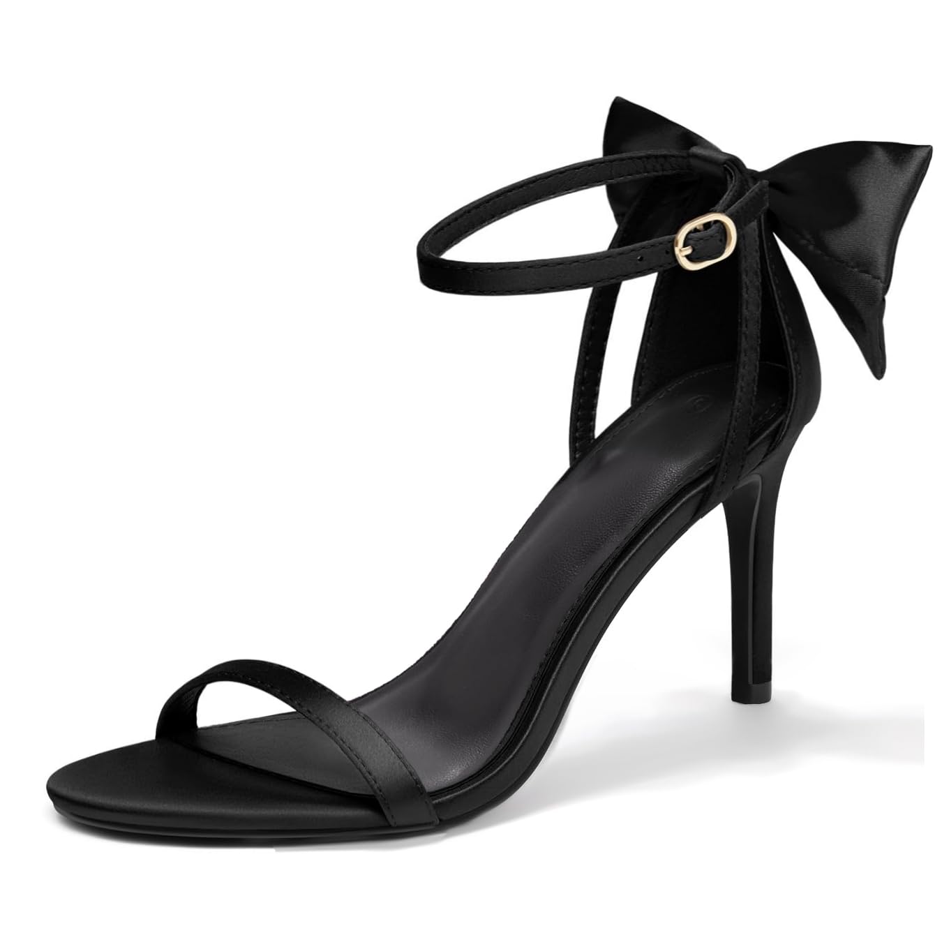 Womens Ankle Strap High Heels Open Toe Stiletto Bow Tie Knot Heeled Sandals Fashion Wedding Dress Pump Shoes