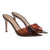 Women'S Clear Pointed Open Toe Stiletto Heel Slide Sandals Fashion Sexy Slip On Transparent Strap High Heels Mules Summer Backless Party Wedding Prom Dress Shoes
