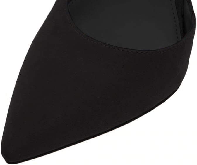 Women's Pumps, Pointed Closed Toe Heels, Buckle Ankle Strap D'Orsay Heeled Sandals