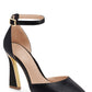 Women's Pumps, Pointed Closed Toe Heels, Buckle Ankle Strap D'Orsay Heeled Sandals