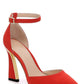Women's Pumps, Pointed Closed Toe Heels, Buckle Ankle Strap D'Orsay Heeled Sandals