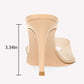 Women'S Clear Pointed Open Toe Stiletto Heel Slide Sandals Fashion Sexy Slip On Transparent Strap High Heels Mules Summer Backless Party Wedding Prom Dress Shoes