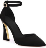 Women's Pumps, Pointed Closed Toe Heels, Buckle Ankle Strap D'Orsay Heeled Sandals