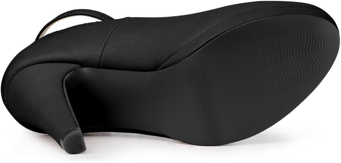 Lady's round-toed cone-shaped platform high-heeled shoes