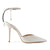 Women's Heeled Sandals Crystal Chain Ankle Straps Rhinestones Buckle High Heels Stiletto Slip On Wedding Party Satin Dress Shoes
