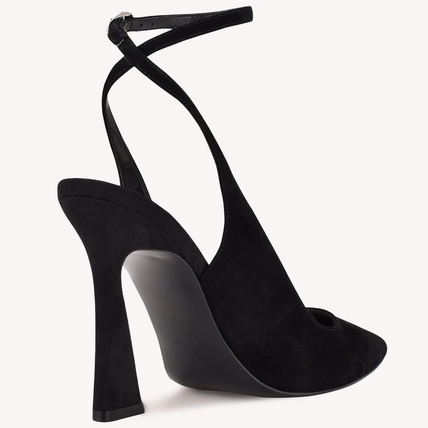 Womens Closed Toe Ankle Strap Heels Pointed Toe Pumps Shoes Slingback High Heel Wedding Dress Shoes
