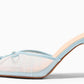 Womens High Heels Mules Bow Closed Pointed Toe Pumps Pleated Slip On Dress Shoes