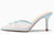 Womens High Heels Mules Bow Closed Pointed Toe Pumps Pleated Slip On Dress Shoes