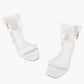 Girl's Bow Tie Heeled Sandals Open Toe Chunky Low Heel Rhinestone Princess Dress Shoes