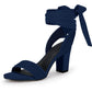 Womens Strappy High Heels Chunky Heeled Sandals Bow Tie Lace Up Open Toe Pumps Dress Wedding Comfortable Shoes