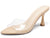 Womens Heeled Mules Pointed Peep Toe High Heels Slip On Backless Mule Sandals Dress Shoes