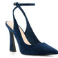 Womens Closed Toe Ankle Strap Heels Pointed Toe Pumps Shoes Slingback High Heel Wedding Dress Shoes