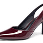 Lady's slanted platform high-heeled cat-heel dress tieless floor-length wedding shoes without heels and with no heel section, made of leather.