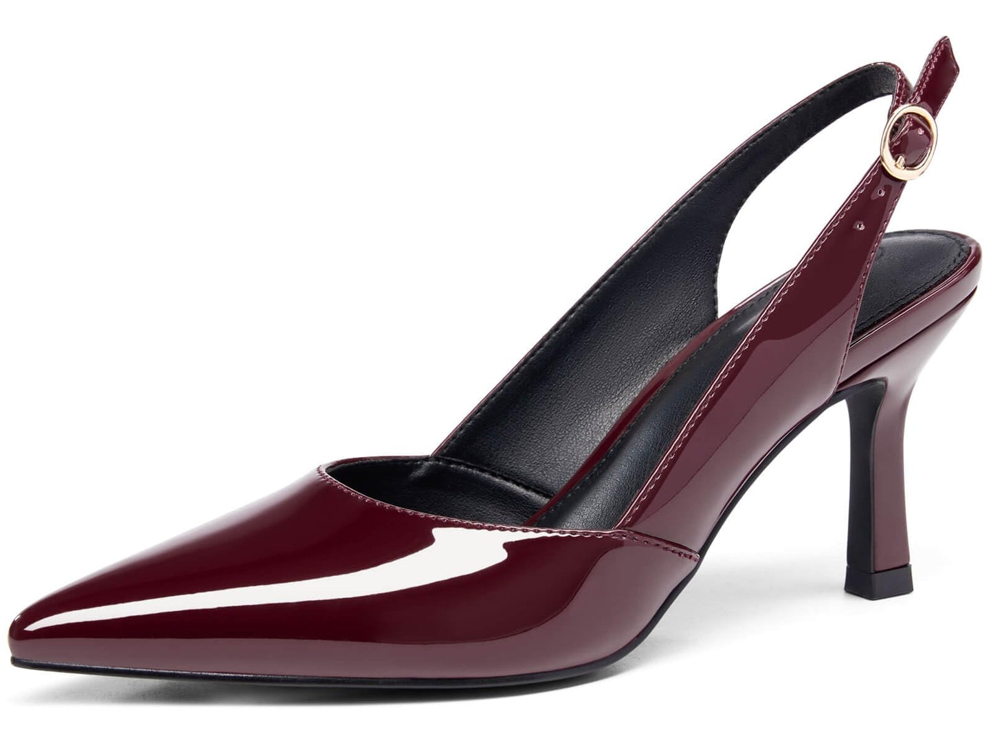 Lady's slanted platform high-heeled cat-heel dress tieless floor-length wedding shoes without heels and with no heel section, made of leather.