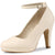Lady's round-toed cone-shaped platform high-heeled shoes