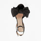 Womens Bow Tie Heels Sandals Slingback Peep Toe Wedding Heels Mesh High Stiletto Heel Summer Cute Wedding Bridal Shoes