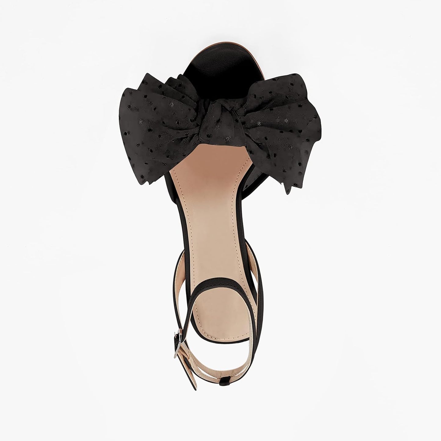 Womens Bow Tie Heels Sandals Slingback Peep Toe Wedding Heels Mesh High Stiletto Heel Summer Cute Wedding Bridal Shoes