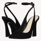 Womens Closed Toe Ankle Strap Heels Pointed Toe Pumps Shoes Slingback High Heel Wedding Dress Shoes