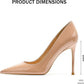 Women's 4 Inch Pumps Sexy Poined Toe High Heels, Wedding Dress Party Stiletto Shoes Slip on Pumps