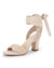 Womens Strappy High Heels Chunky Heeled Sandals Bow Tie Lace Up Open Toe Pumps Dress Wedding Comfortable Shoes
