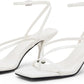 Women's Lace Up Heeled Sandals Square Flip Flop High Heels Strappy Party Shoes