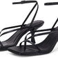 Women's Lace Up Heeled Sandals Square Flip Flop High Heels Strappy Party Shoes