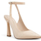 Womens Closed Toe Ankle Strap Heels Pointed Toe Pumps Shoes Slingback High Heel Wedding Dress Shoes