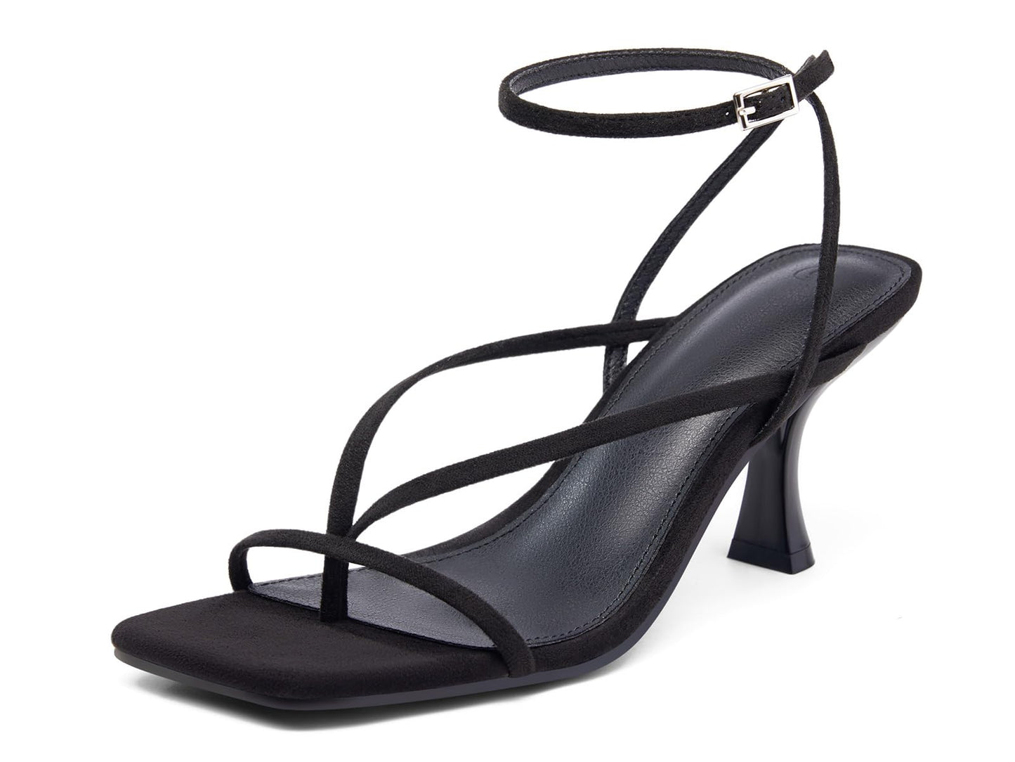 Women's Lace Up Heeled Sandals Square Flip Flop High Heels Strappy Party Shoes