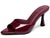 Womens Heeled Mules Pointed Peep Toe High Heels Slip On Backless Mule Sandals Dress Shoes