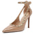 Womens Closed Toe Pointed Toe Pumps Heels, Buckle Ankle Strappy Dress Shoes for Women, Ladies Sexy Stiletto High Heeled Sandals