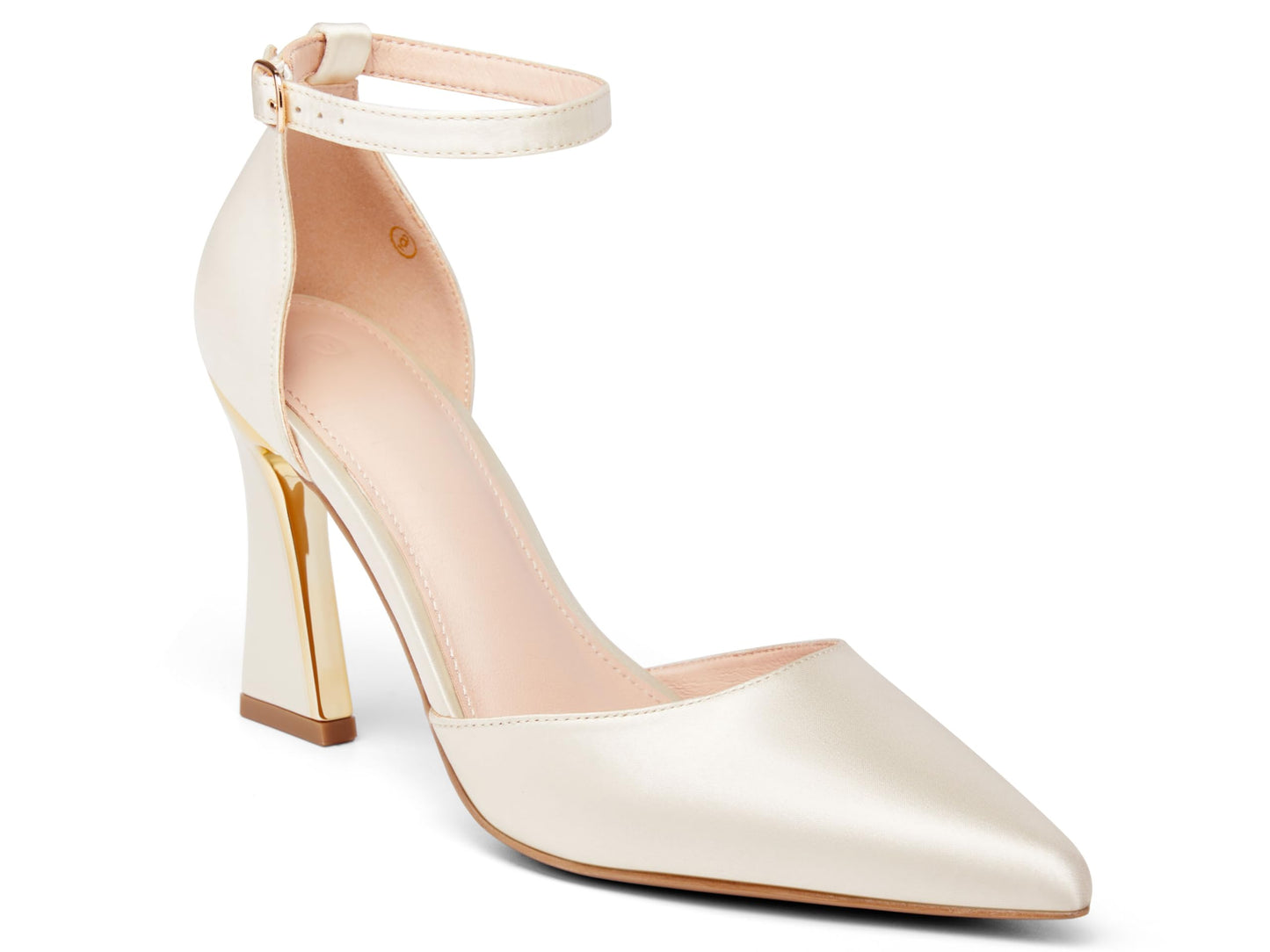 Women's Pumps, Pointed Closed Toe Heels, Buckle Ankle Strap D'Orsay Heeled Sandals
