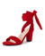 Womens Strappy High Heels Chunky Heeled Sandals Bow Tie Lace Up Open Toe Pumps Dress Wedding Comfortable Shoes