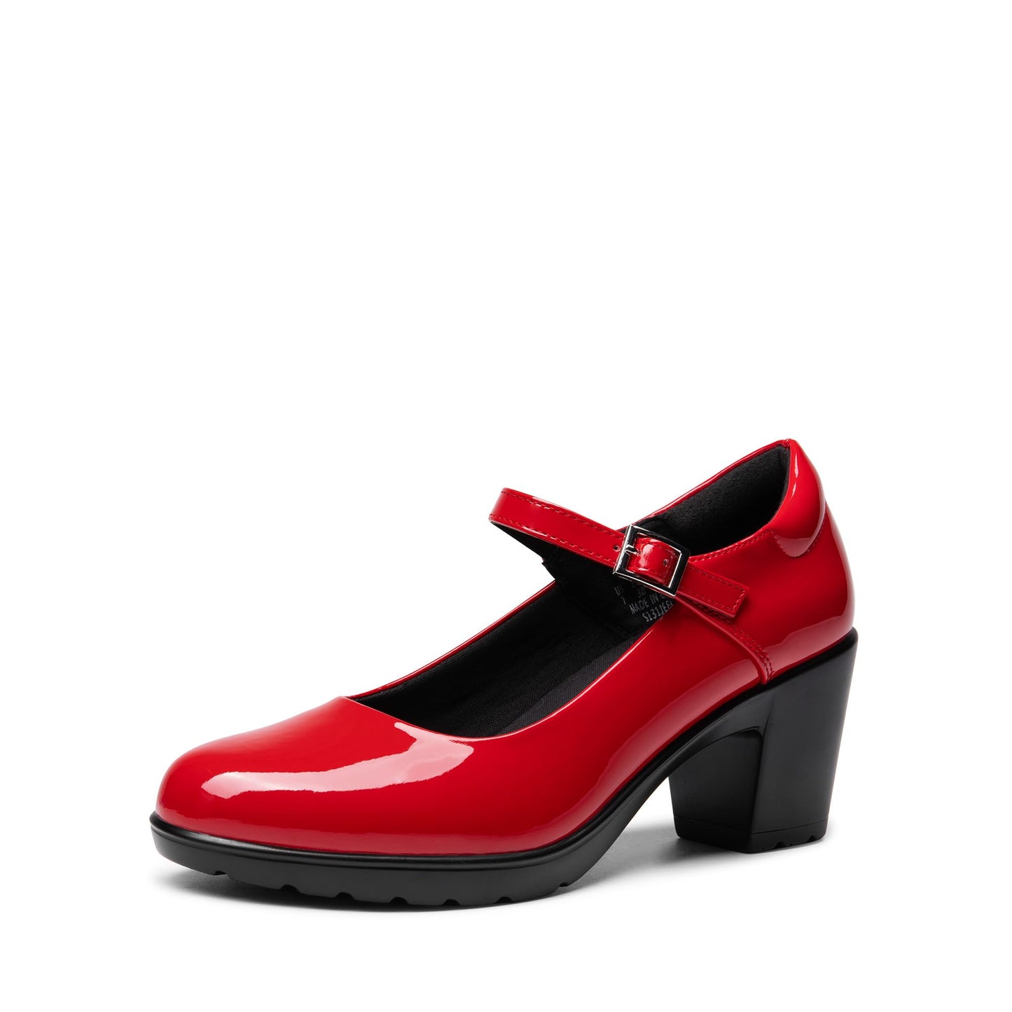 Women's Chunky Low Block Heels Mary Jane Closed Toe Work Pumps Comfortable Round Toe Dress Wedding Shoes EDENIA