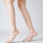 Women's Lace Up Kitten Heels Round Open Pointed Toe Heels Mid Heeled Sandals for Women