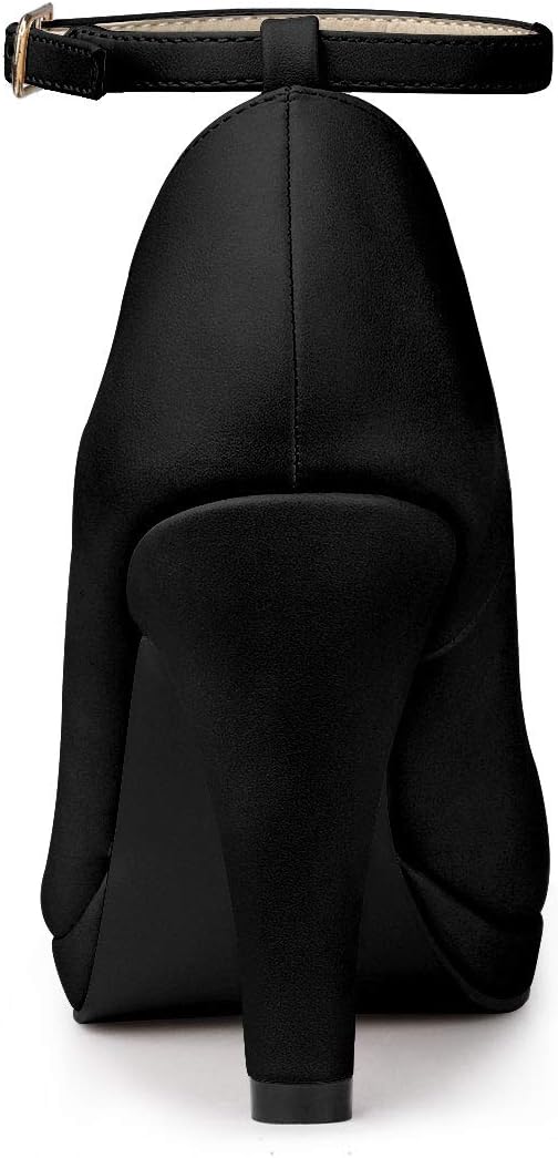 Lady's round-toed cone-shaped platform high-heeled shoes