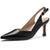 Lady's slanted platform high-heeled cat-heel dress tieless floor-length wedding shoes without heels and with no heel section, made of leather.
