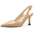 Lady's slanted platform high-heeled cat-heel dress tieless floor-length wedding shoes without heels and with no heel section, made of leather.