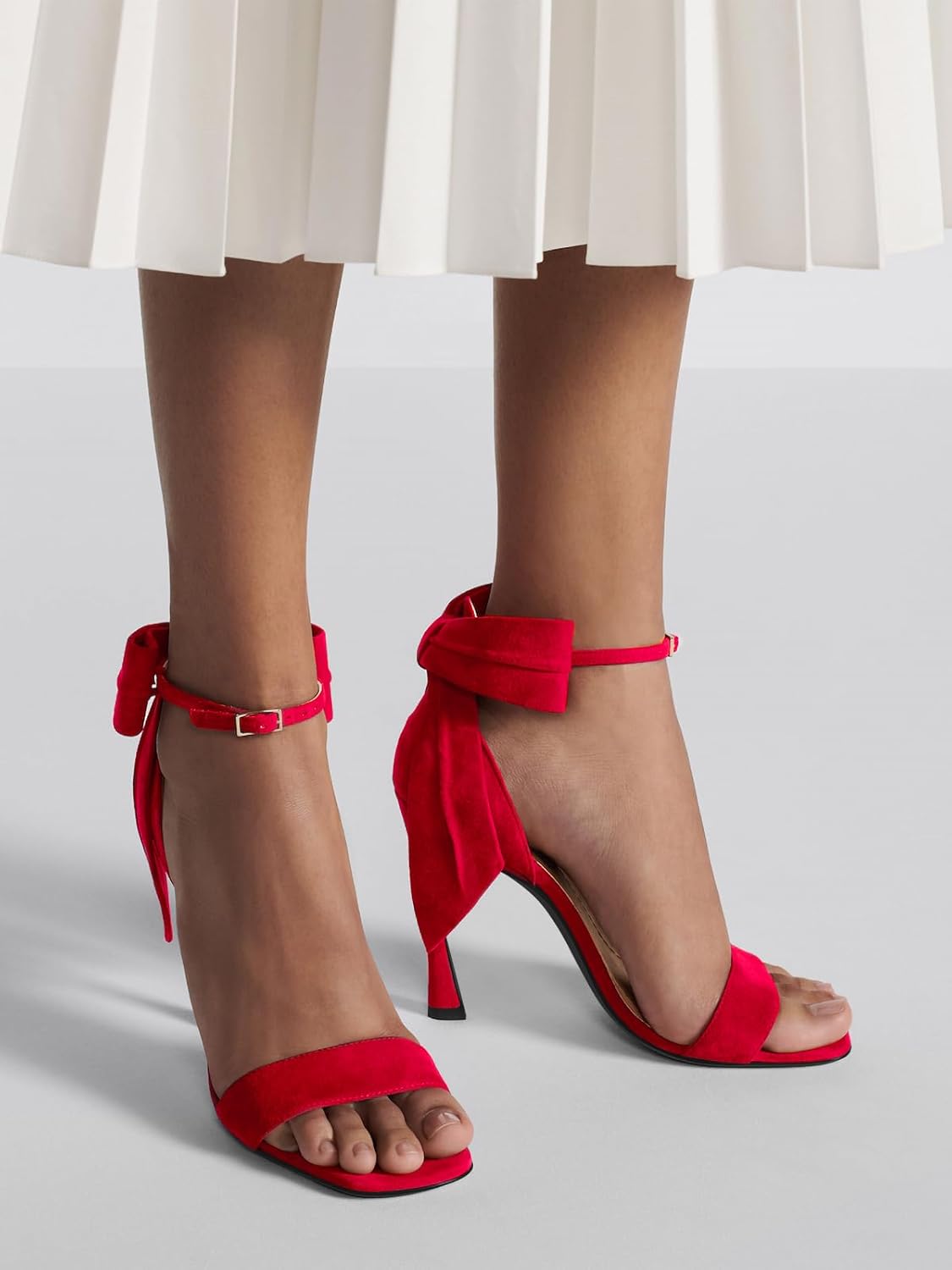 Womens Bow Tie High Heels One Strap Heeled Sandals Sexy Stiletto Open Toe Wedding Bride Shoes