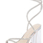 Womens Lace Up Chunky Heels Rhinestone Sandals Square Open Toe High Block Heeled Wedding Dress Shoes