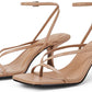 Women's Lace Up Heeled Sandals Square Flip Flop High Heels Strappy Party Shoes