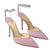 Women's Heeled Sandals Crystal Chain Ankle Straps Rhinestones Buckle High Heels Stiletto Slip On Wedding Party Satin Dress Shoes