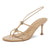 Women's Lace Up Kitten Heels Round Open Pointed Toe Heels Mid Heeled Sandals for Women