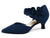 Women's low-heeled open-toe dress shoes, comfortable closed-toe flower-decorated flat-heeled ballroom pumps, suitable for formal occasions.