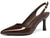 Lady's slanted platform high-heeled cat-heel dress tieless floor-length wedding shoes without heels and with no heel section, made of leather.