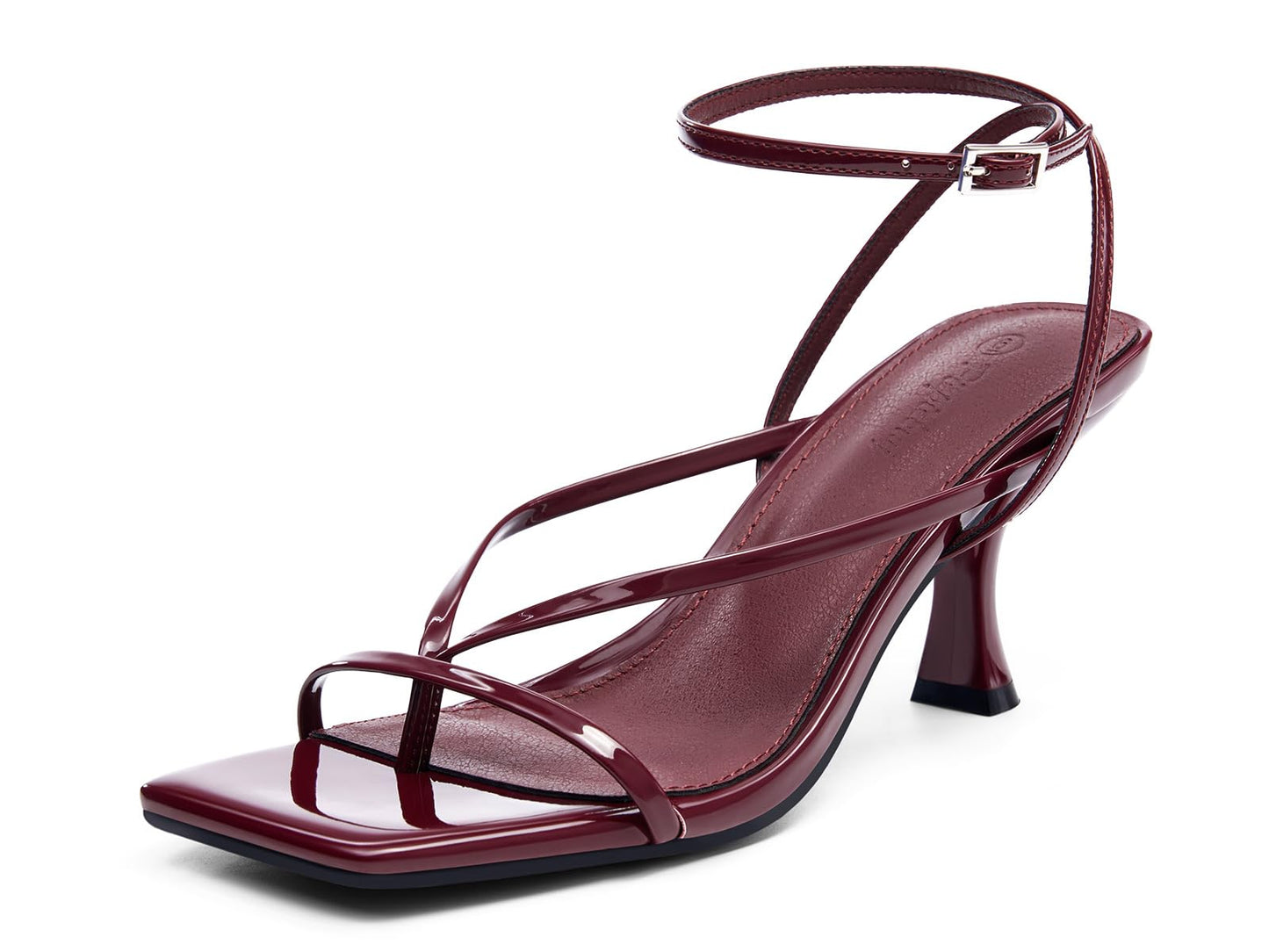Women's Lace Up Heeled Sandals Square Flip Flop High Heels Strappy Party Shoes