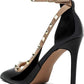 Womens Closed Toe Pointed Toe Pumps Heels, Buckle Ankle Strappy Dress Shoes for Women, Ladies Sexy Stiletto High Heeled Sandals