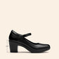 Women's Chunky Low Block Heels Mary Jane Closed Toe Work Pumps Comfortable Round Toe Dress Wedding Shoes EDENIA
