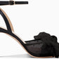 Womens Bow Tie Heels Sandals Slingback Peep Toe Wedding Heels Mesh High Stiletto Heel Summer Cute Wedding Bridal Shoes