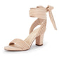 Womens Strappy High Heels Chunky Heeled Sandals Bow Tie Lace Up Open Toe Pumps Dress Wedding Comfortable Shoes