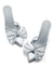 Womens Bow Heels Mules Pointed Closed Toe Sandals Rhinestone Satin Backless Wedding Shoes